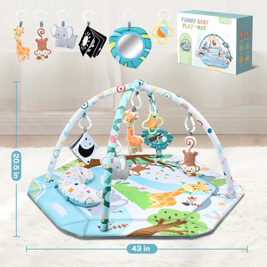 Multifunctioneel 8-in-1 Speelkleed Baby met 6 Afneembare Speeltjes voor Zintuiglijke Ontwikkeling en Motoriek – Meerkleurig 1